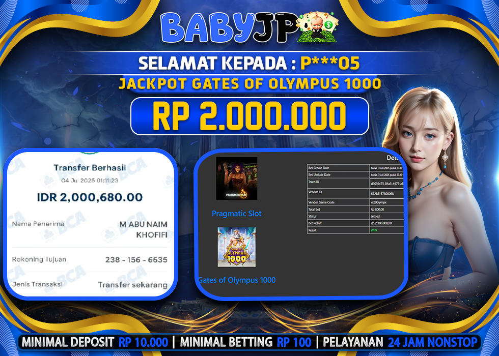 P***05 JACKPOT GATES OF OLYMPUS X1000,-LUNAS